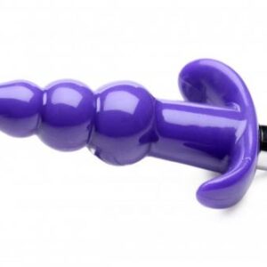 bubbling vibrating anal plug with ribs 1