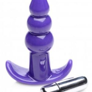 bubbling vibrating anal plug with ribs