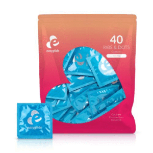 easyglide ribs and dots condoms 40 pieces