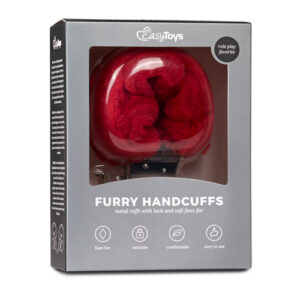fur handcuffs red 1