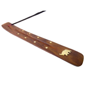Incense holder wood-coloured