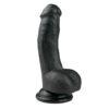 realistic dildo with ball sack 15cm black