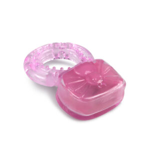 stretchy vibrating cock ring pink 1